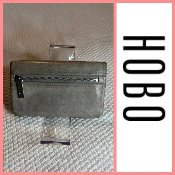 HOBO Bags Hobo Gray Leather Wallet Poshmark